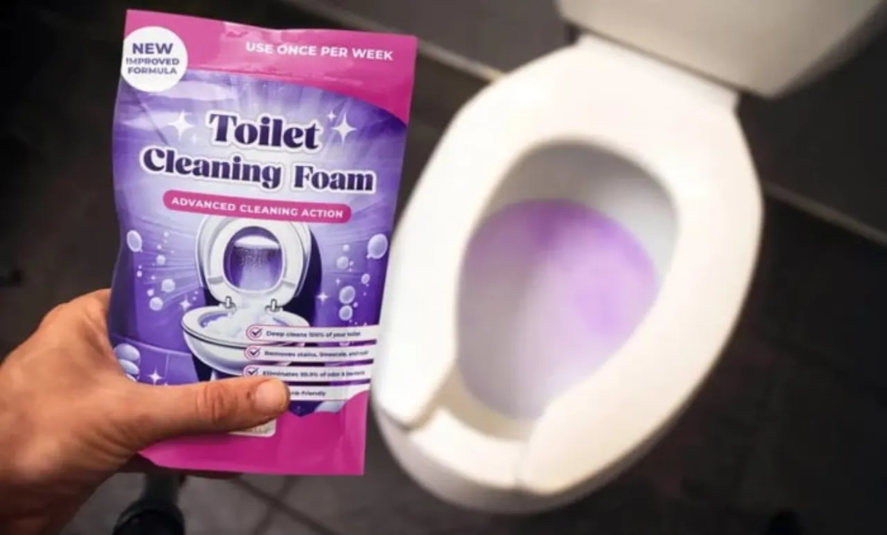 Toilet cleaning foam pack