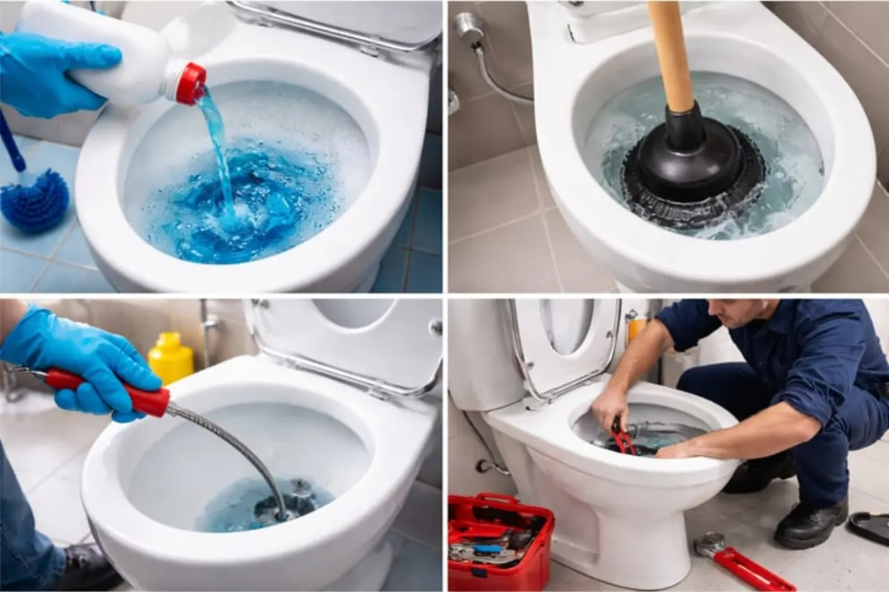 Common toilet cleaning methods